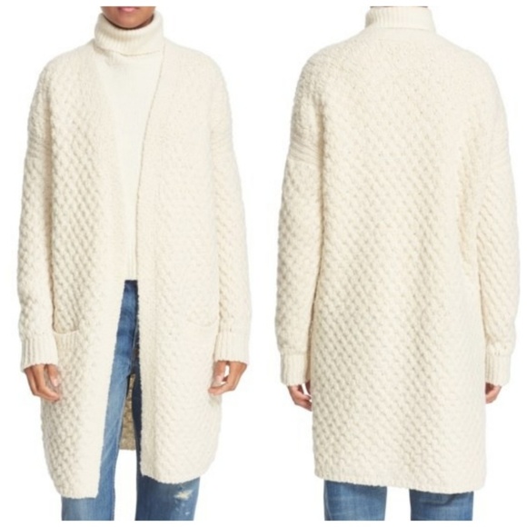 vince honeycomb cardigan